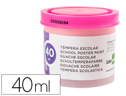 TEMPERA LIDERPAPEL ESCOLAR 40 ML ROSA