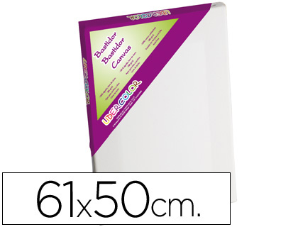 [A30208-12F] BASTIDOR LIDERCOLOR 12F LIENZO GRAPADO LATERAL ALGODON 100% MARCO PAWLONIA 1,8X3,8 CM BORDES MADERA 61X50 CM