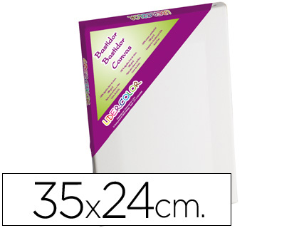 [A30208-5P] BASTIDOR LIDERCOLOR 5P LIENZO ALGODON 100% MARCO PAWLONIA 1,8X3,8 CM BORDES MADERA 35X24 CM