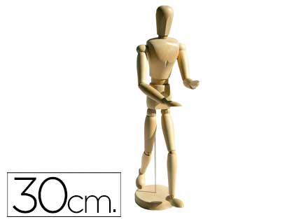[4680002] MANIQUI DE PINTURA ARTIST MADERA MASCULINO 30 CM