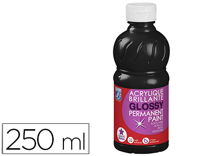 [807541] PINTURA ACRILICA L&B BRILLO NEGRO BOTE DE 250 ML