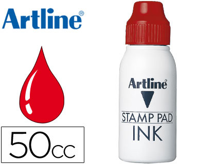 [50 CC-R] TINTA TAMPON ARTLINE ROJA BOTE 50 CC